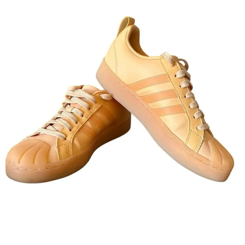 Adidas Streetcheck Sneaker - Women's Size 7 Orange Leather  Casual EUC